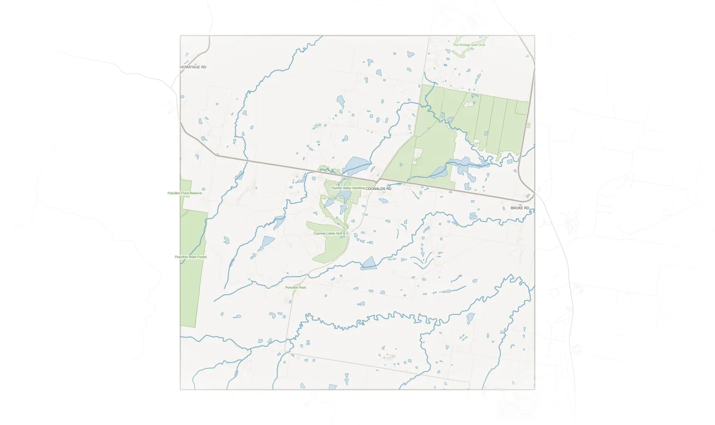 Pokolbin urban fabric map
