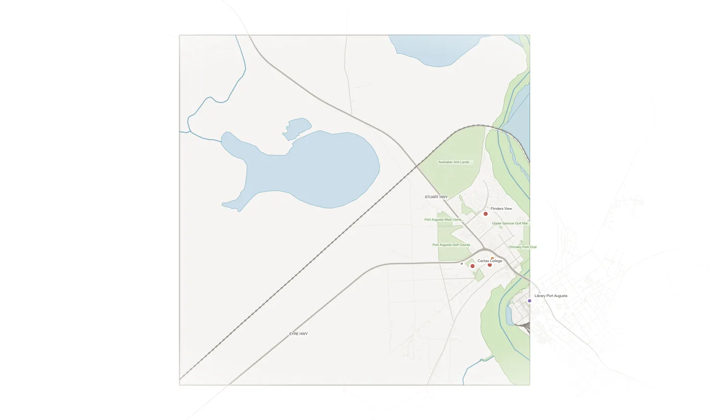 Port Augusta West urban fabric map