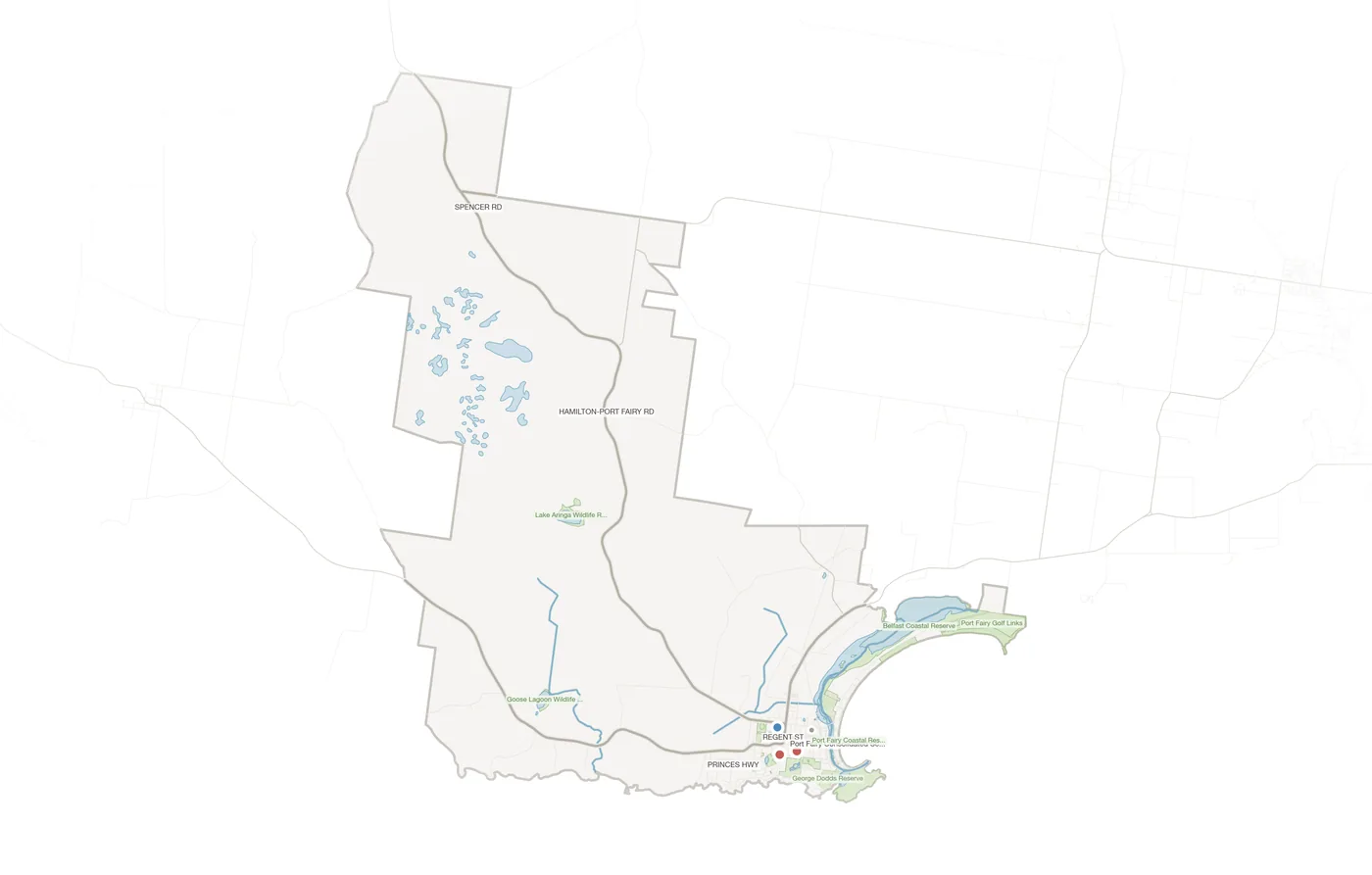 Port Fairy urban fabric map
