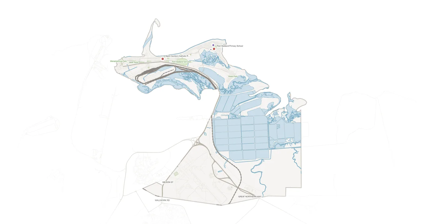 Port Hedland urban fabric map