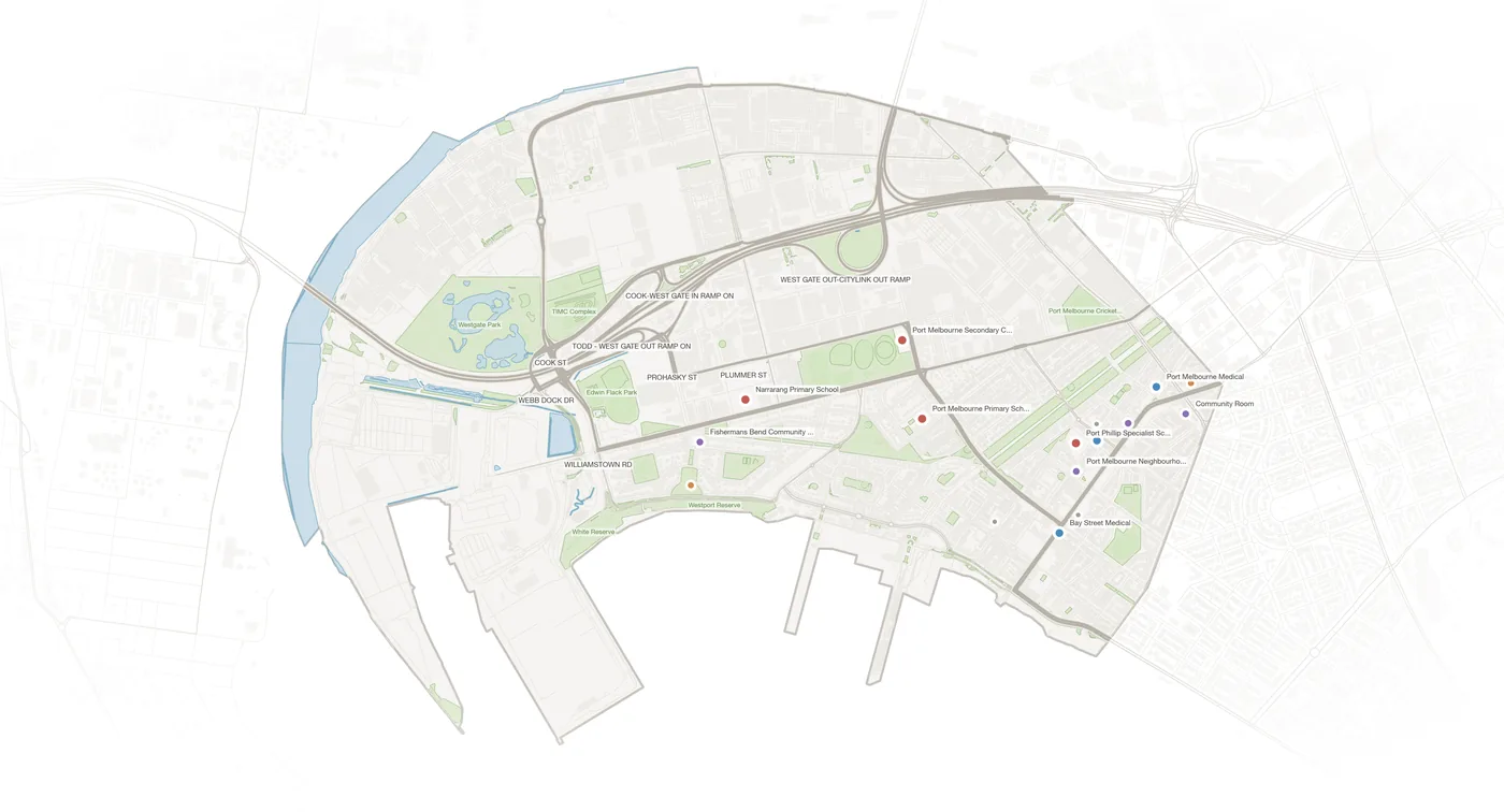 Port Melbourne urban fabric map