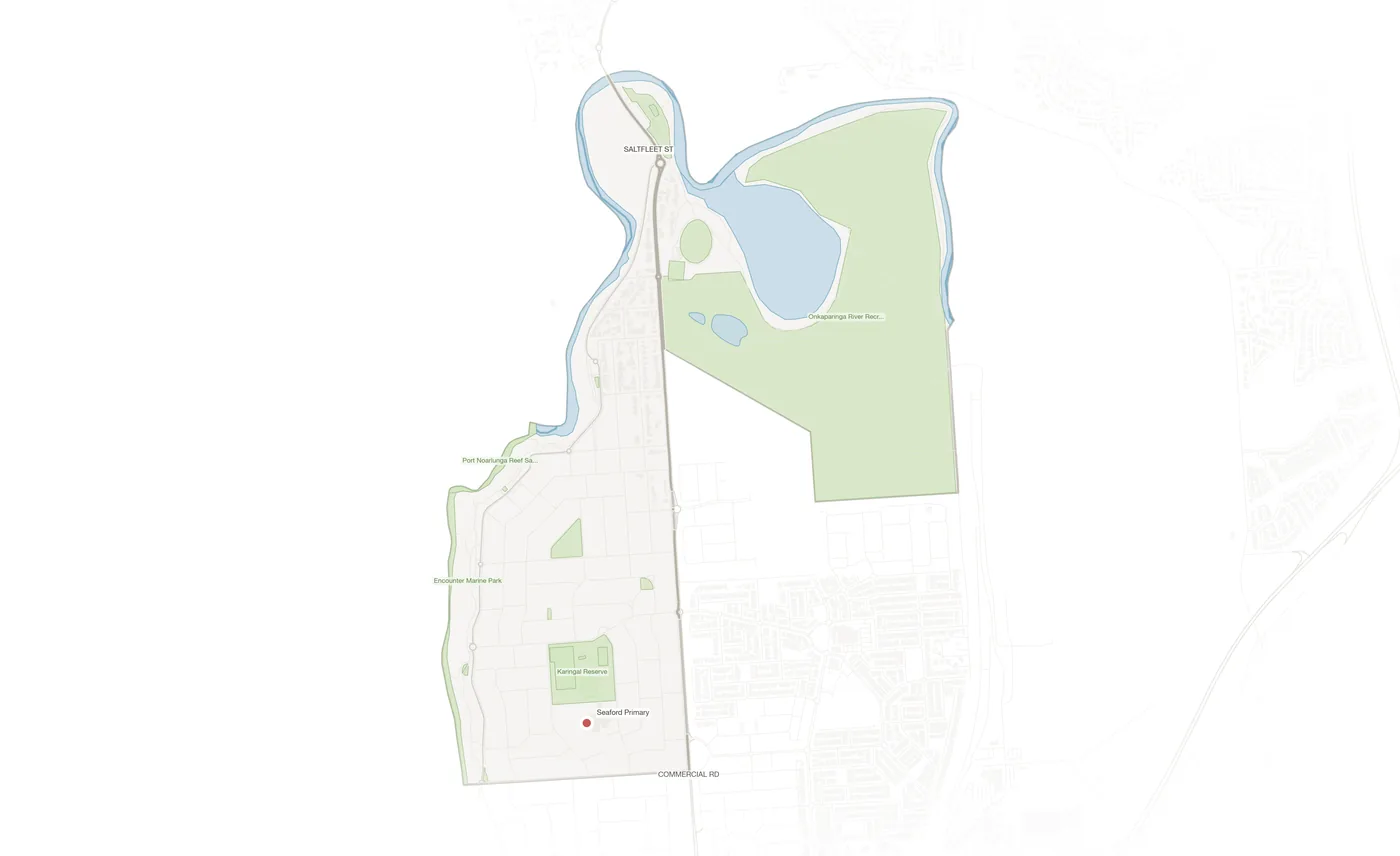 Port Noarlunga South urban fabric map