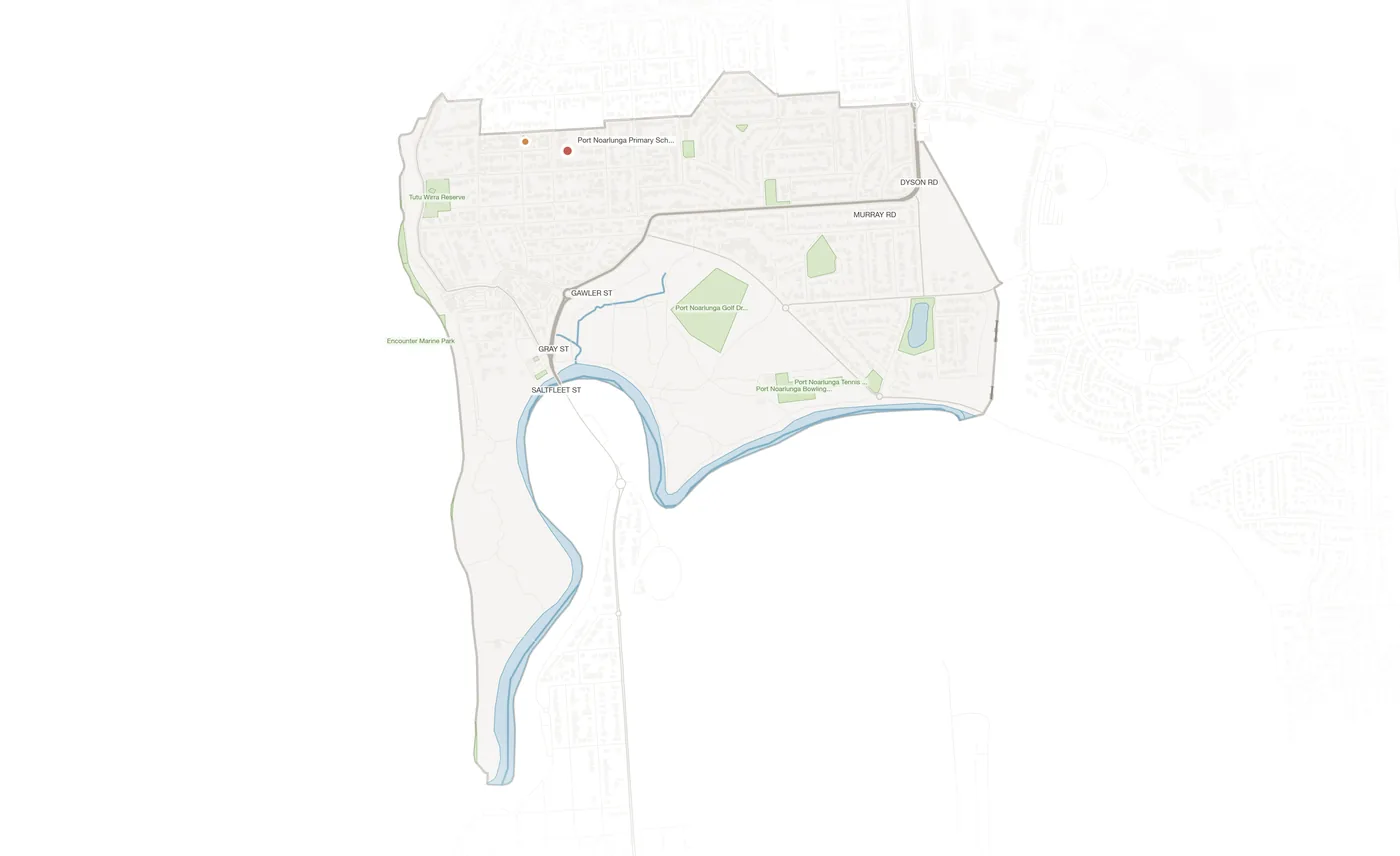 Port Noarlunga urban fabric map