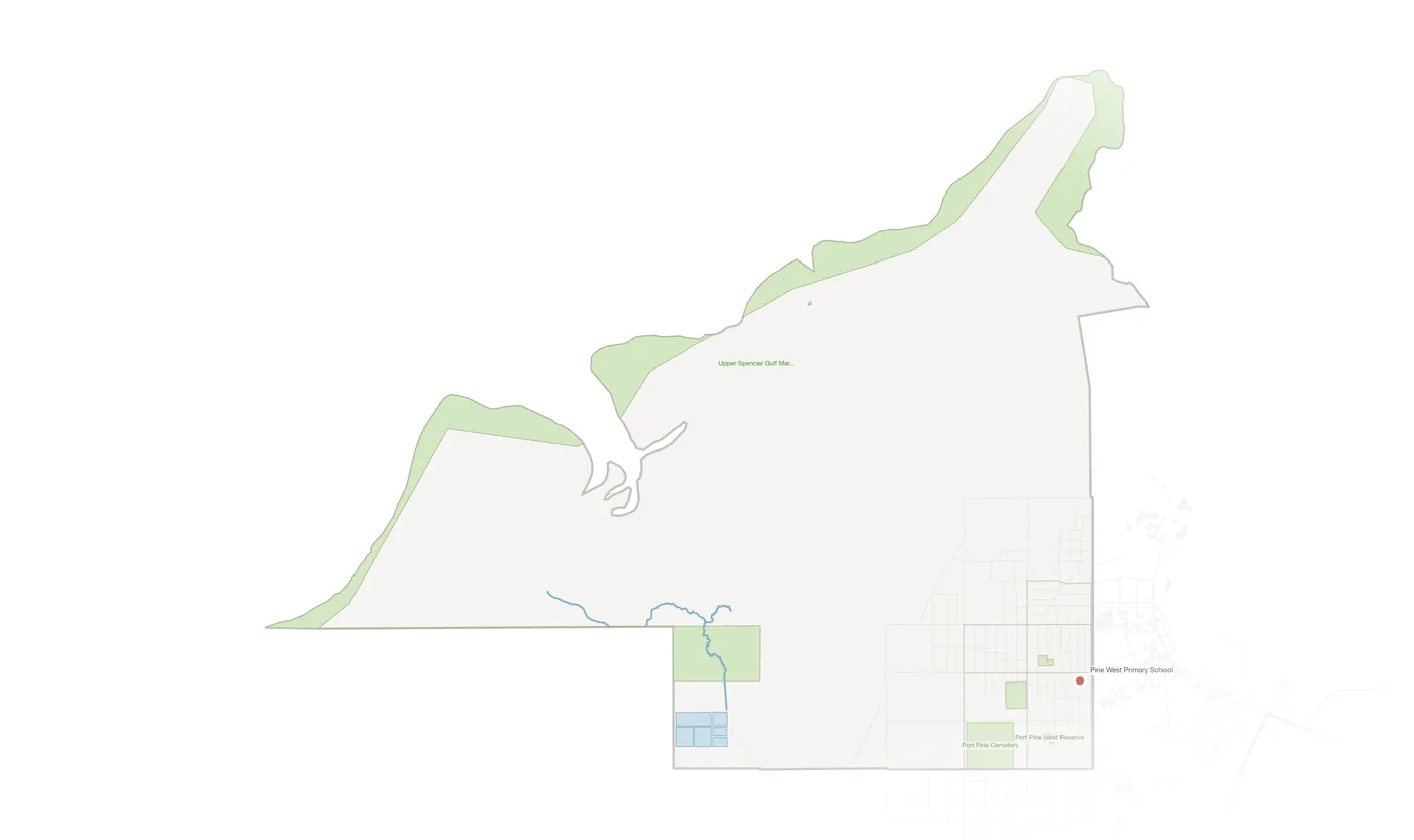 Port Pirie West urban fabric map