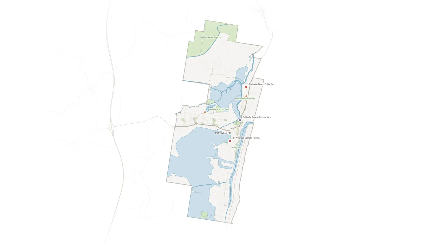 Pottsville urban fabric map