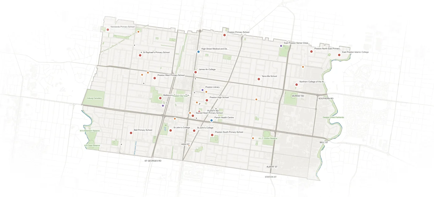 Preston urban fabric map