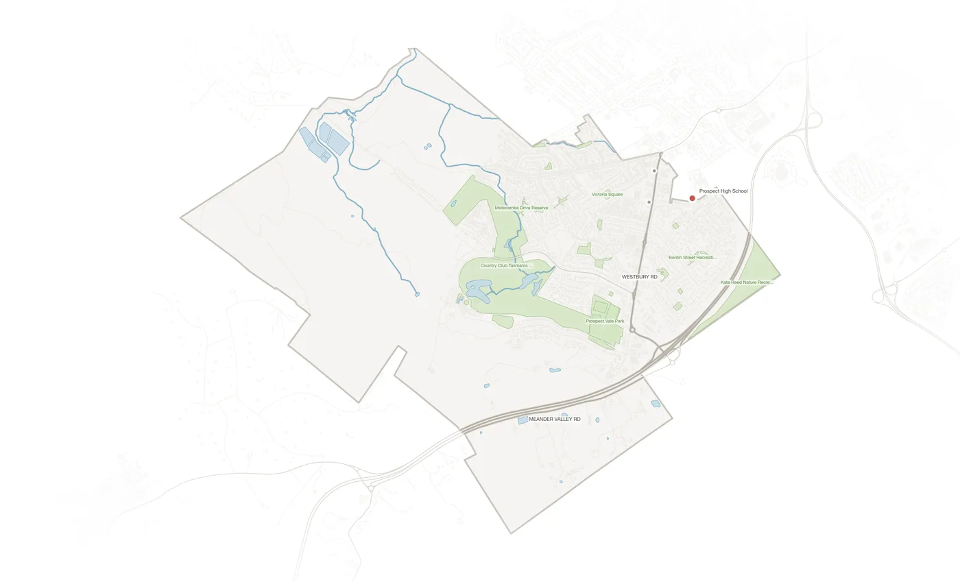 Prospect Vale urban fabric map