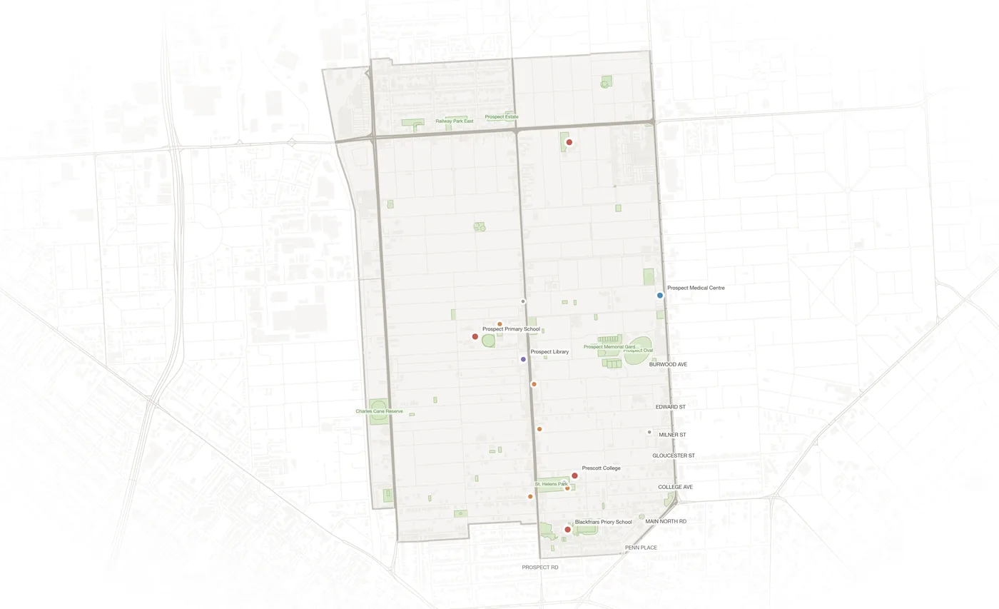 Prospect urban fabric map