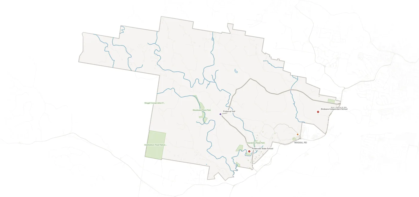 Pullenvale urban fabric map