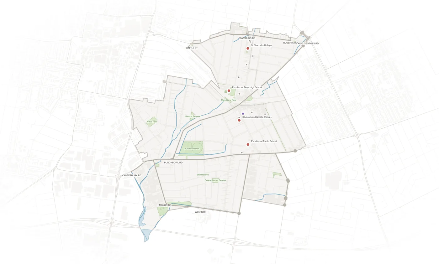 Punchbowl urban fabric map