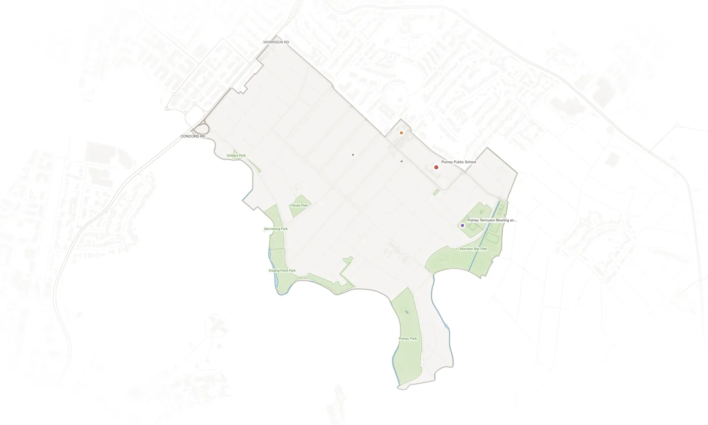 Putney urban fabric map