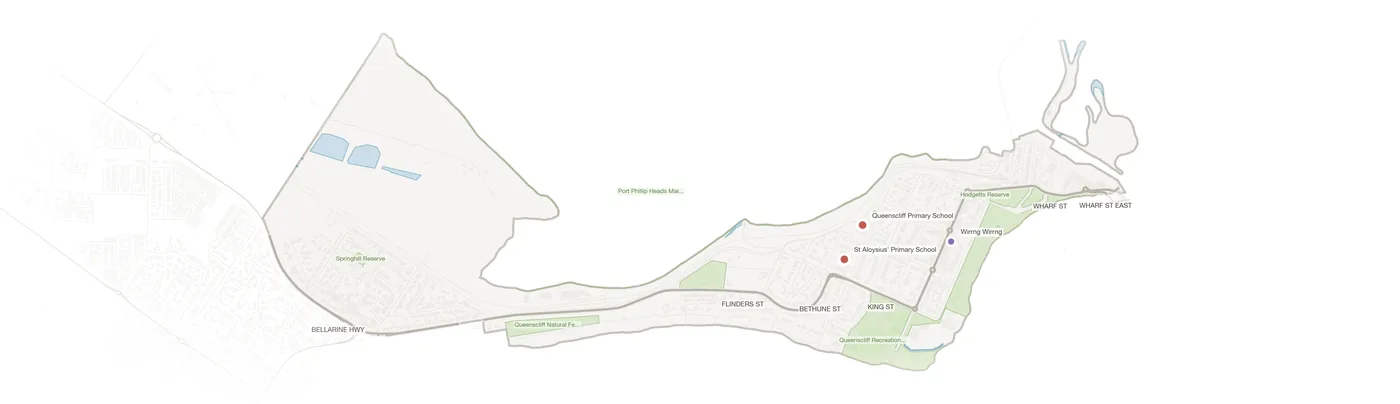 Queenscliff urban fabric map