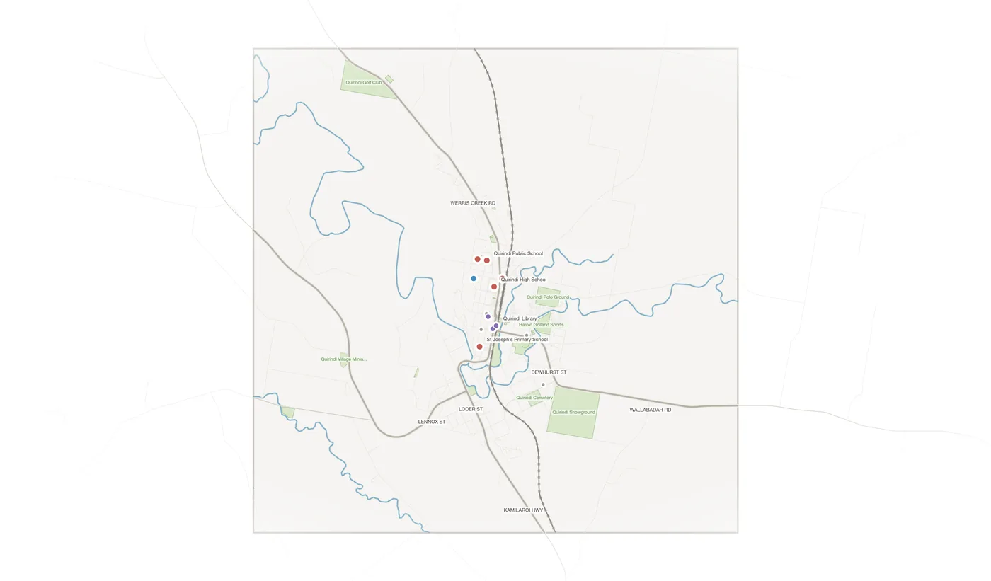 Quirindi urban fabric map