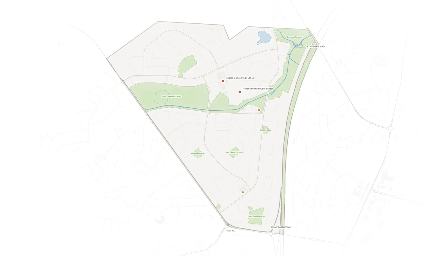 Raby urban fabric map