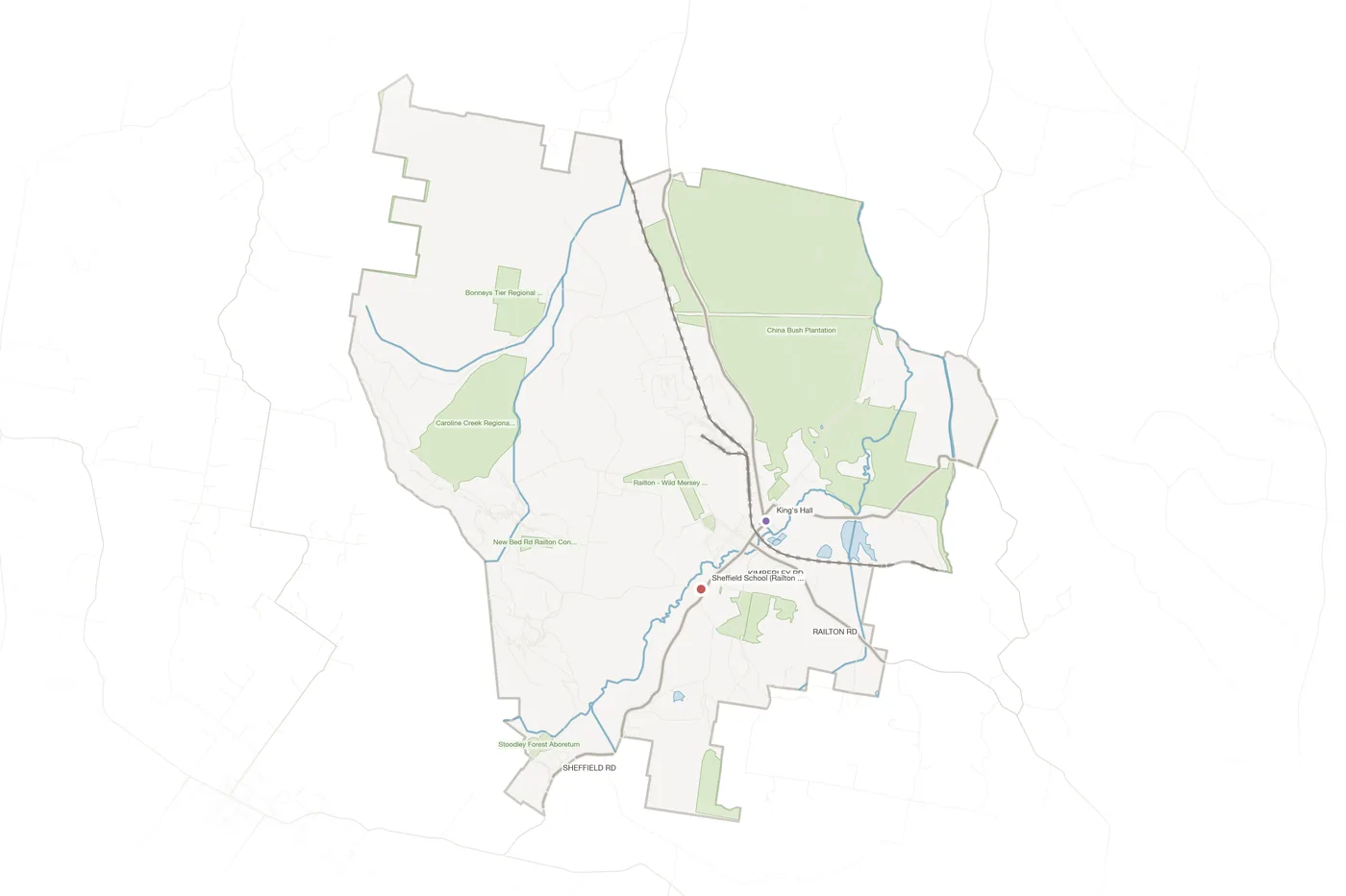 Railton urban fabric map