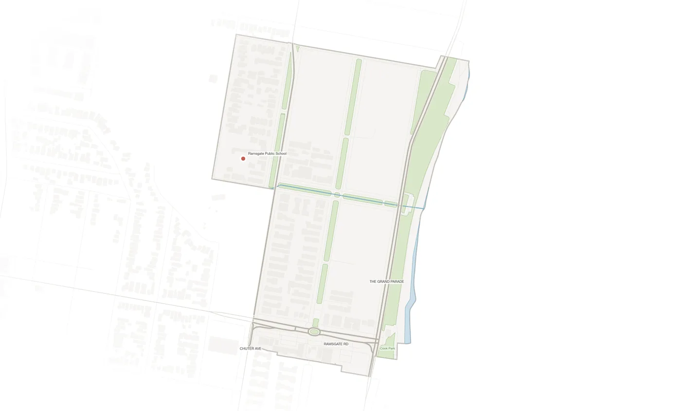 Ramsgate Beach urban fabric map