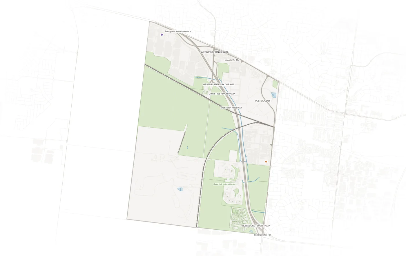 Ravenhall urban fabric map