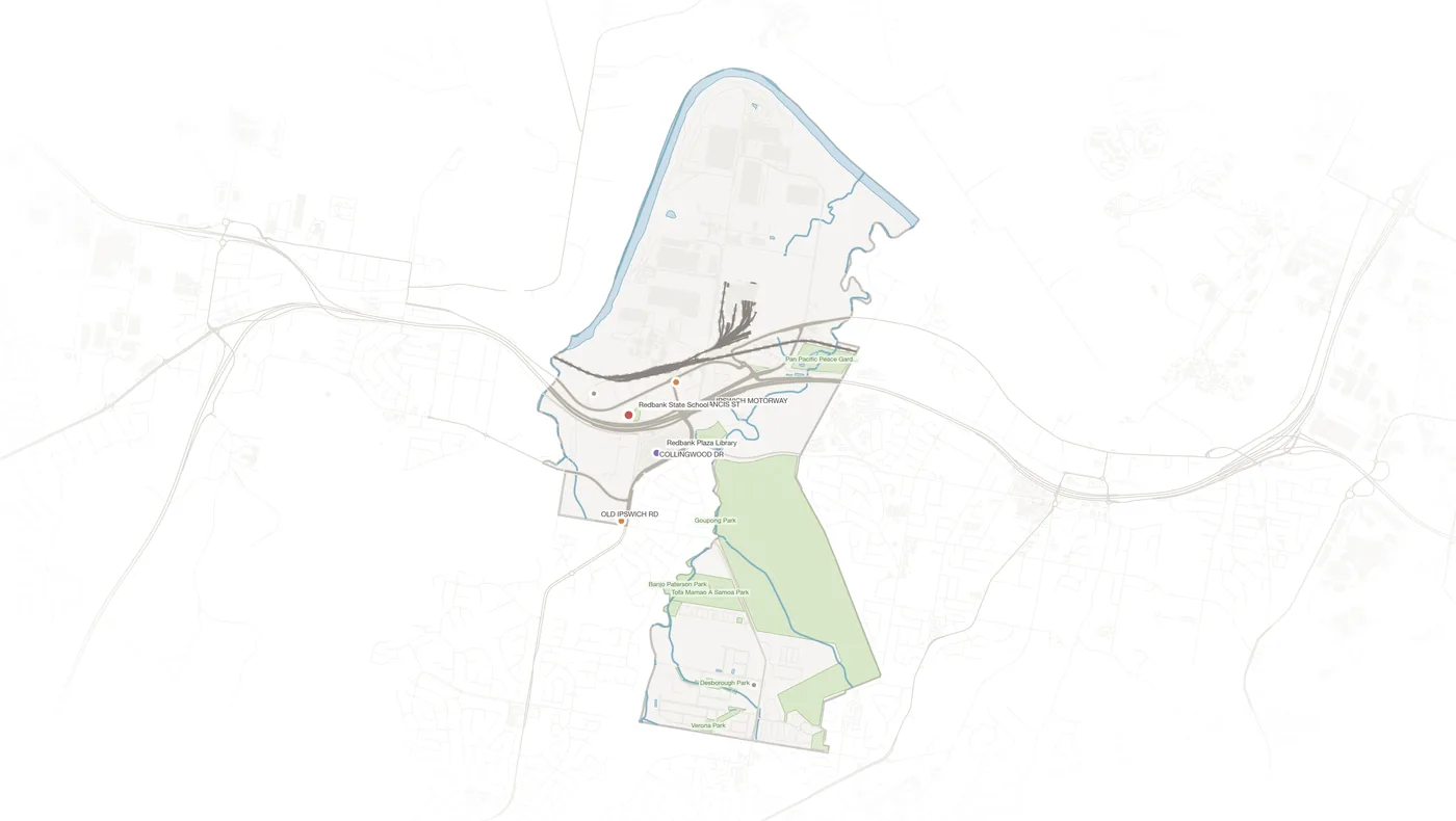 Redbank urban fabric map