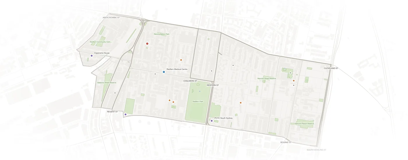 Redfern urban fabric map
