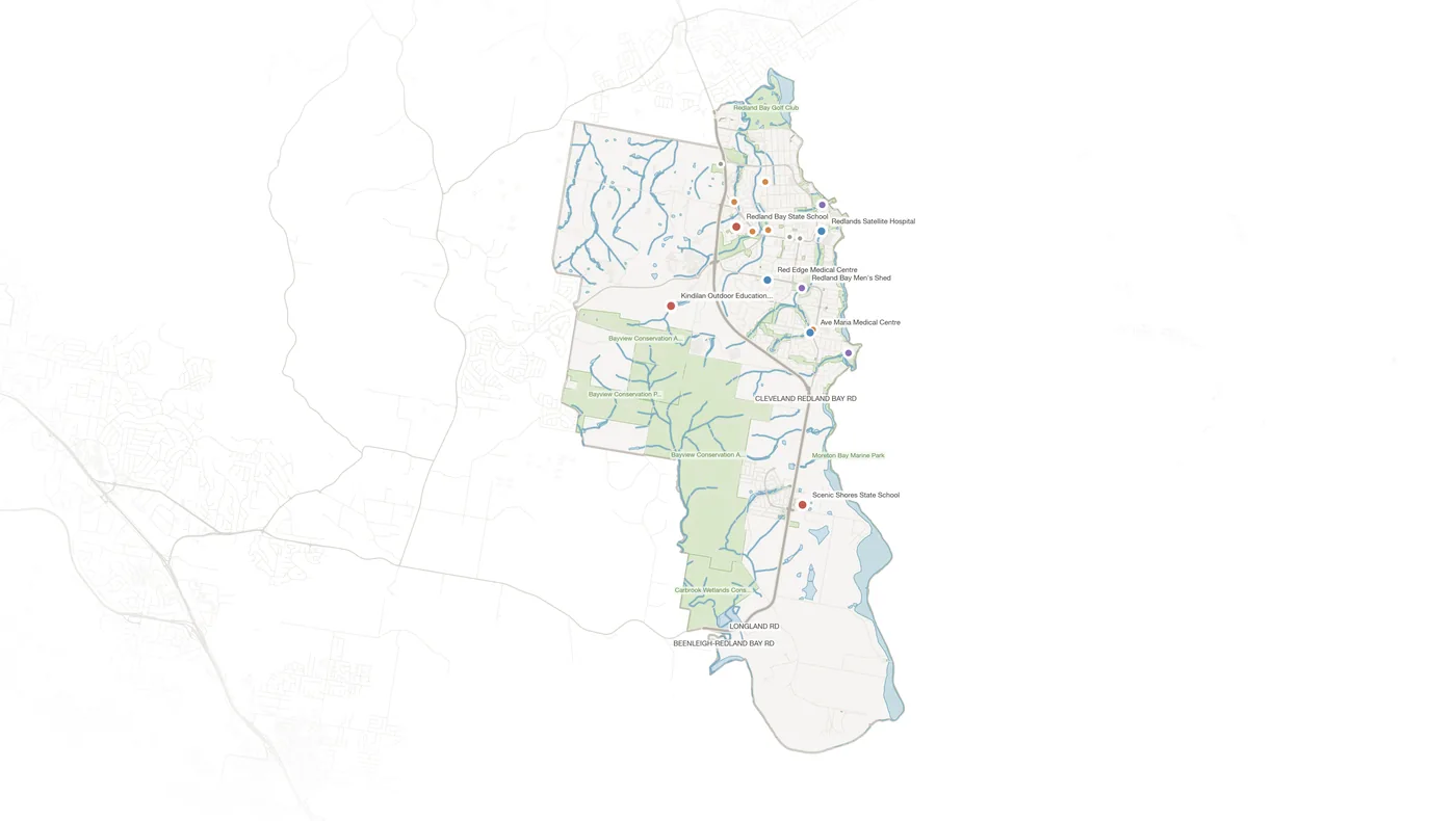 Redland Bay urban fabric map