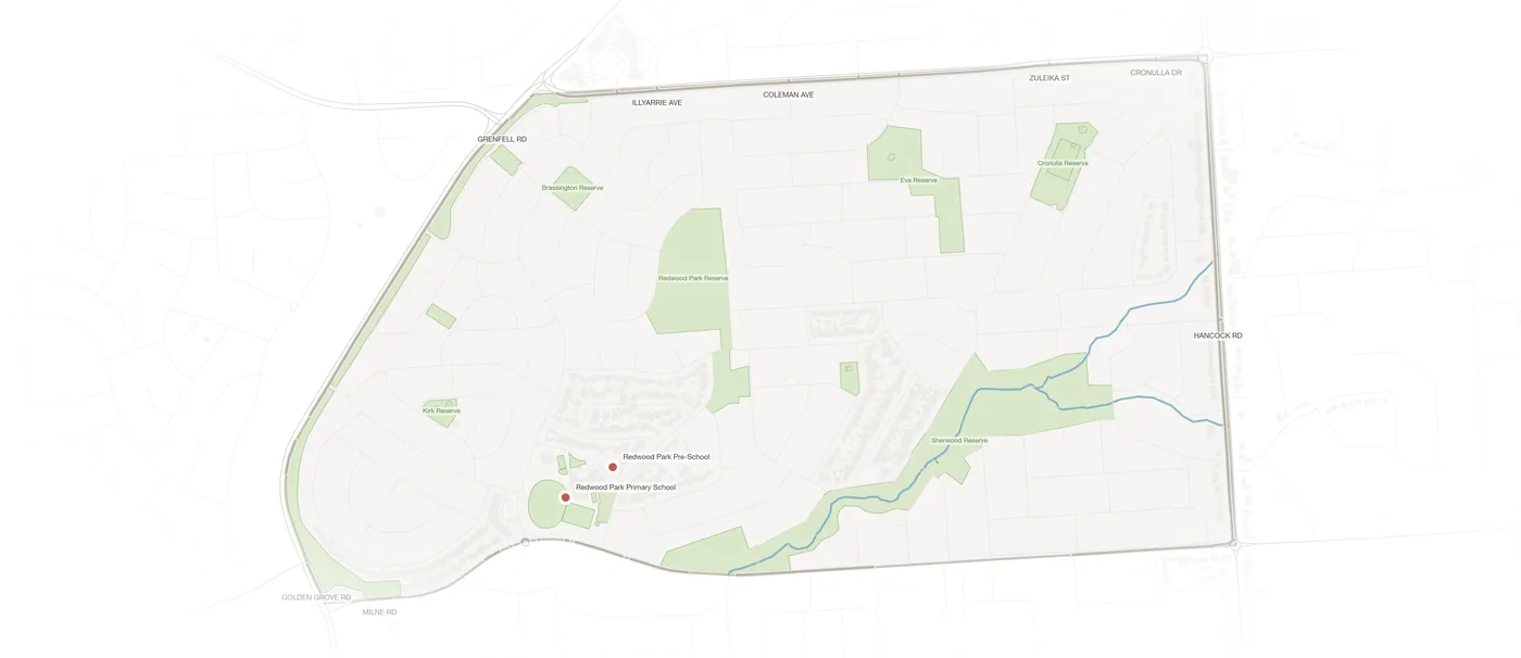Redwood Park urban fabric map