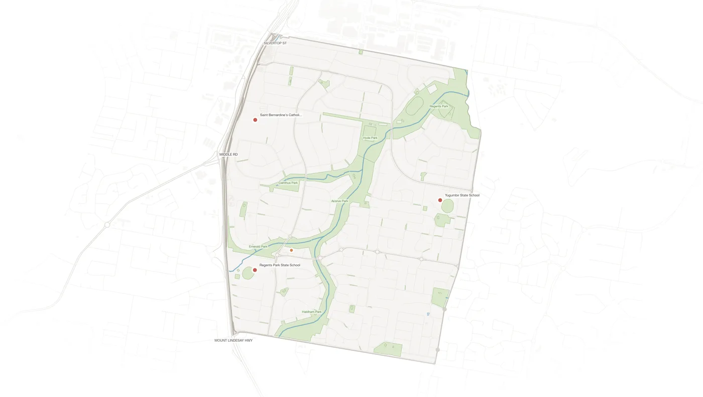 Regents Park urban fabric map