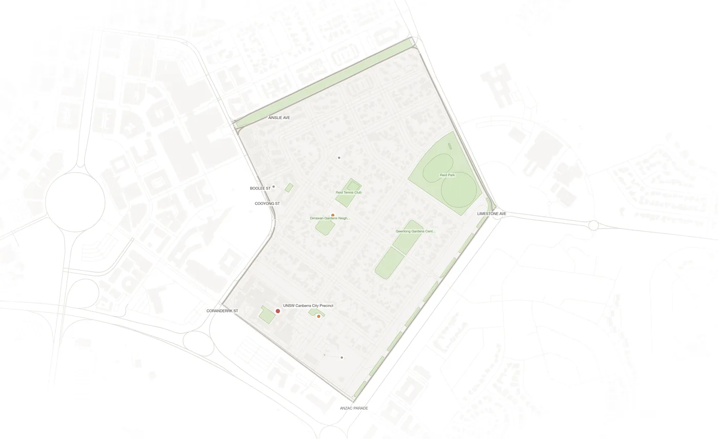 Reid urban fabric map