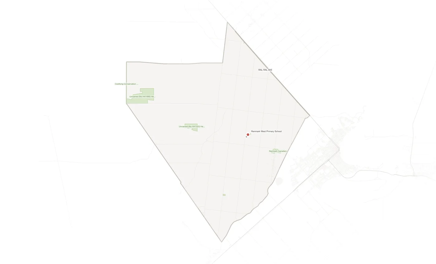 Renmark West urban fabric map