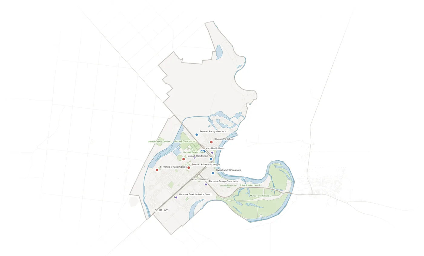 Renmark urban fabric map