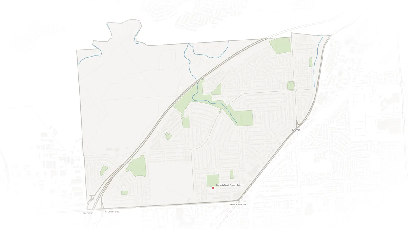 Reynella urban fabric map