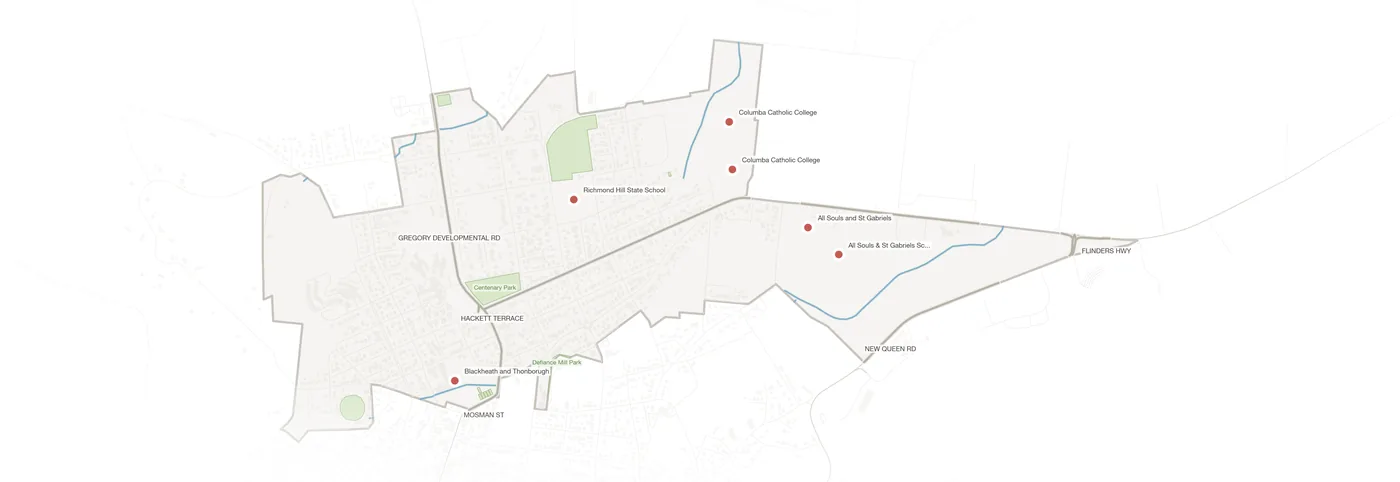 Richmond Hill urban fabric map