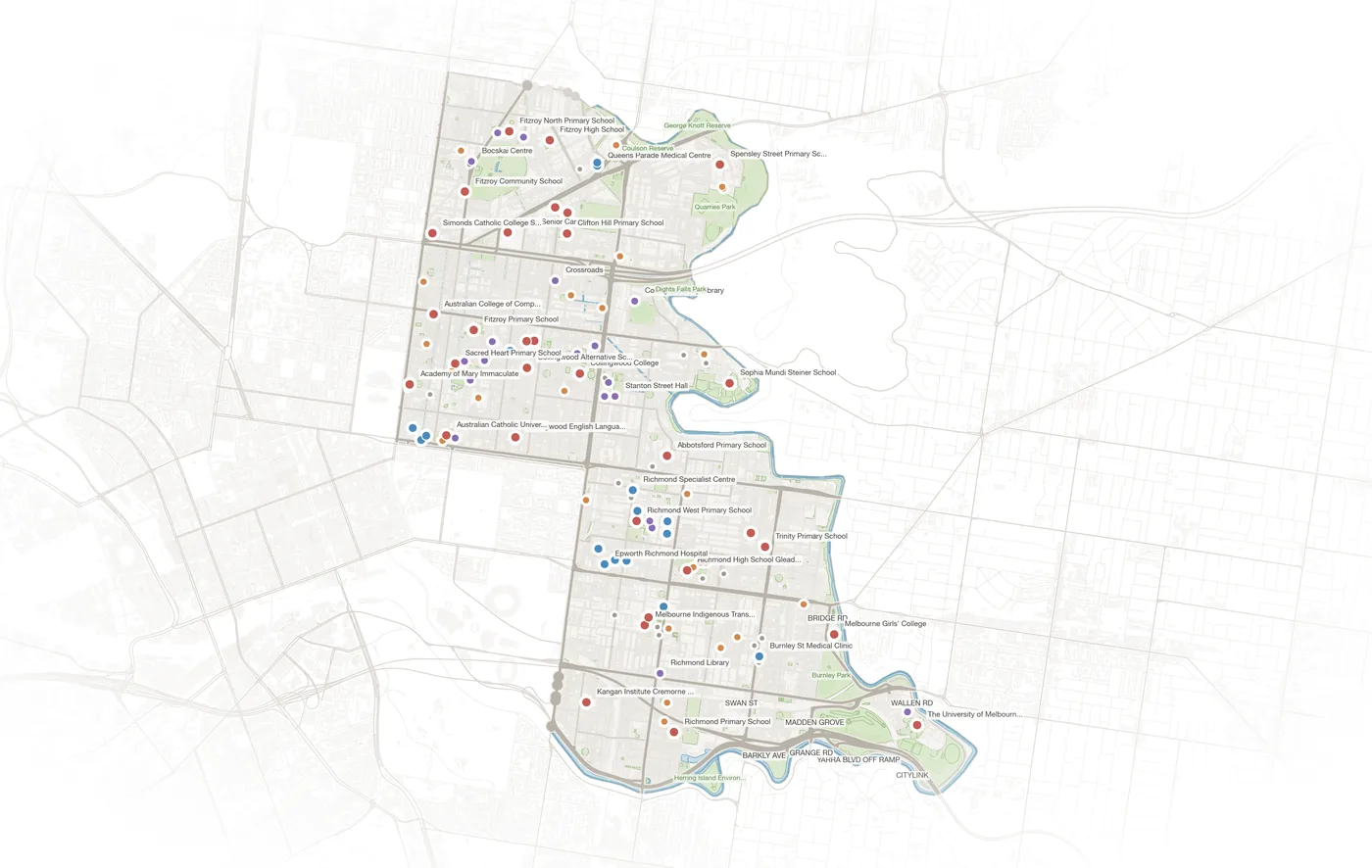 Richmond urban fabric map