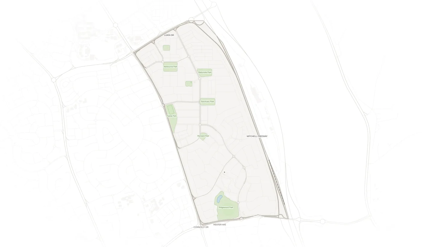 Ridgewood urban fabric map