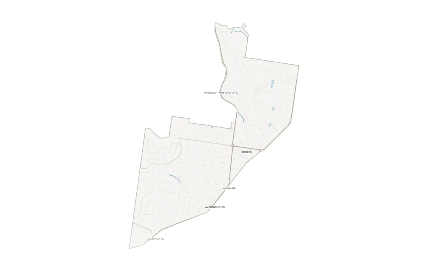 Ringwood North urban fabric map