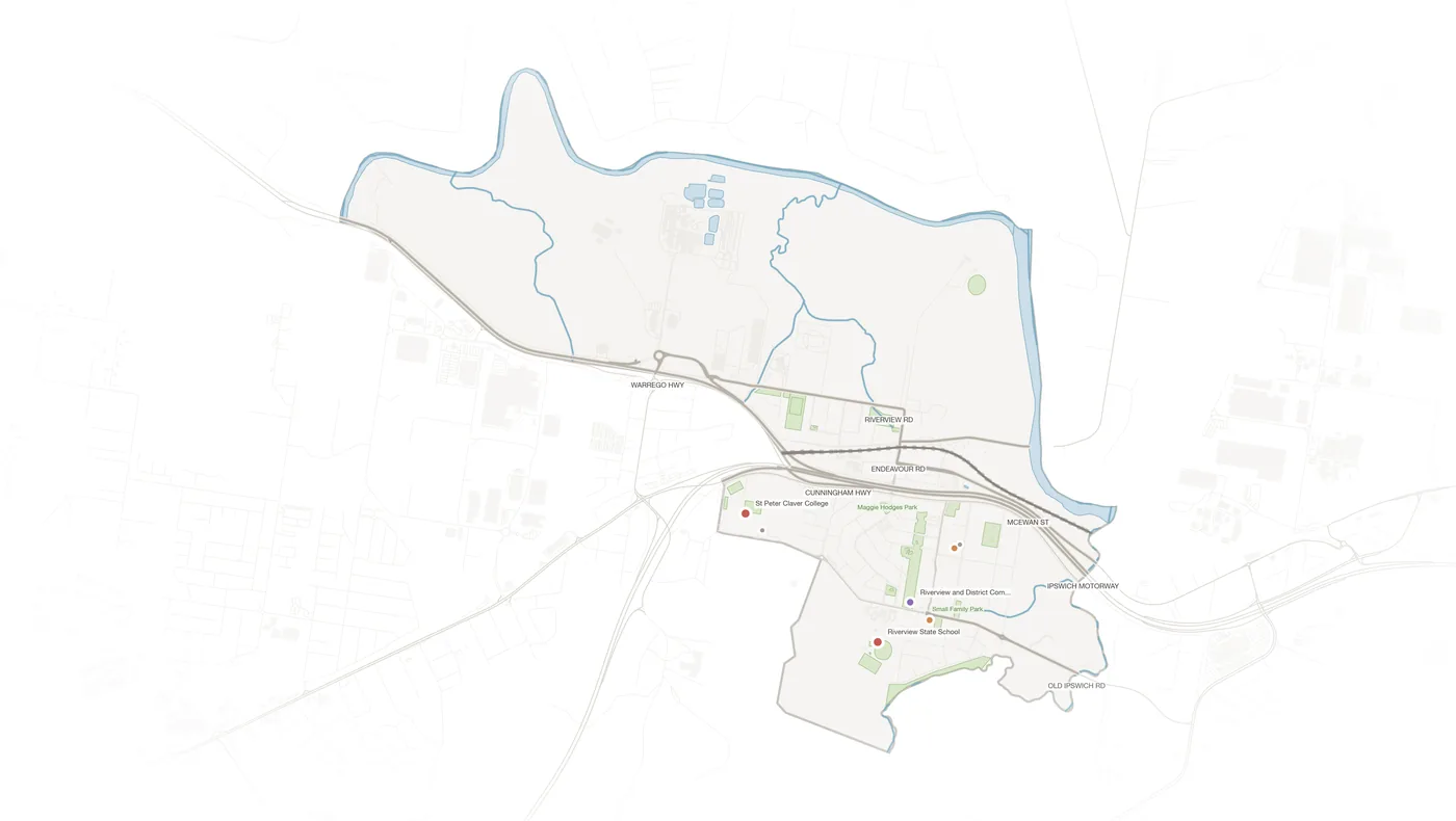 Riverview urban fabric map