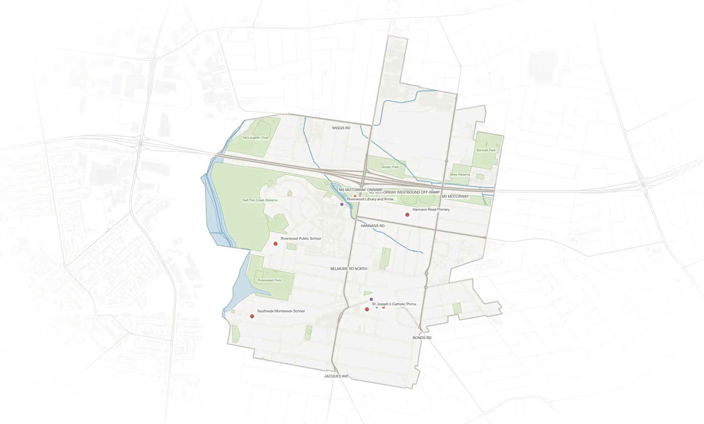 Riverwood urban fabric map