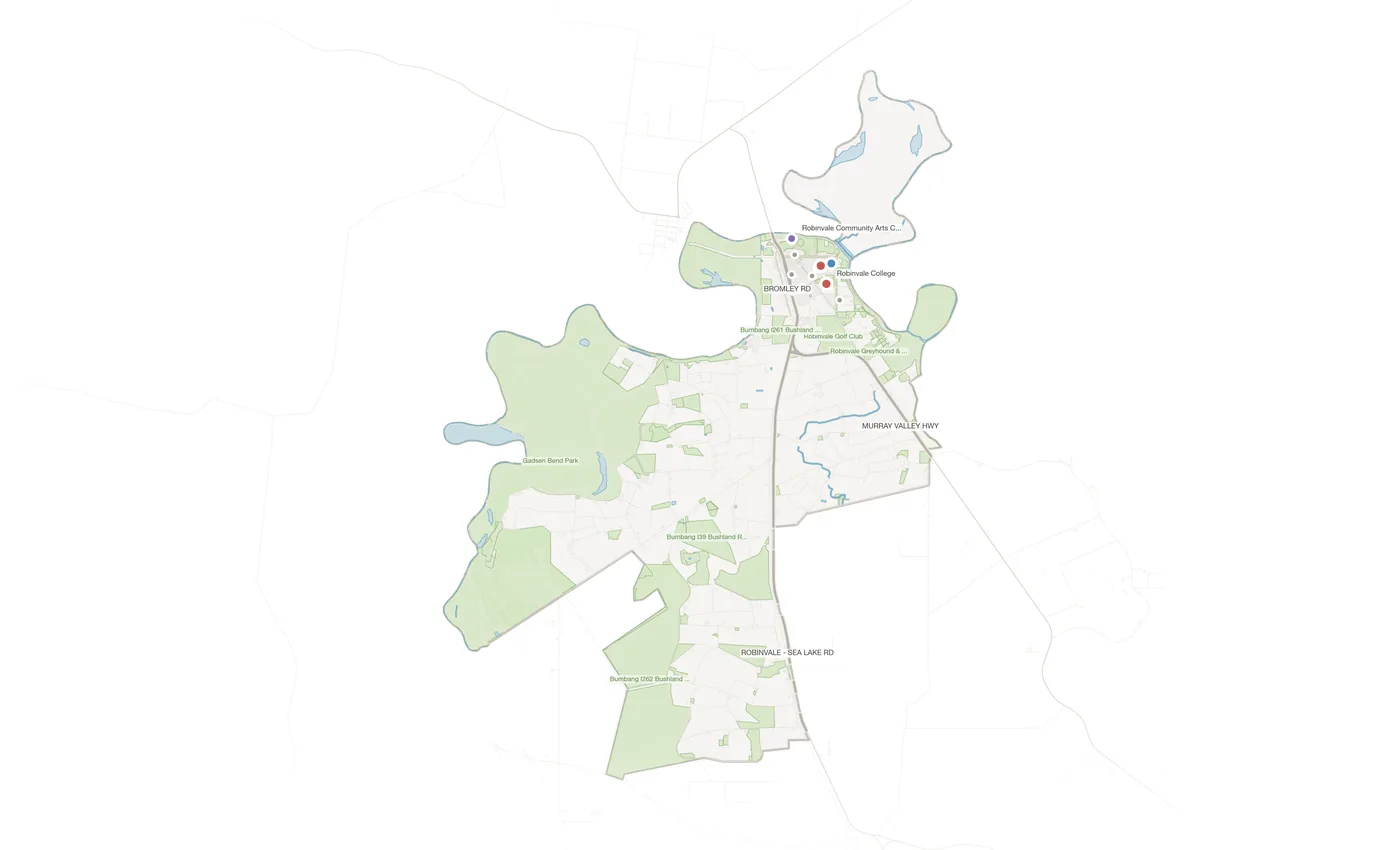 Robinvale urban fabric map