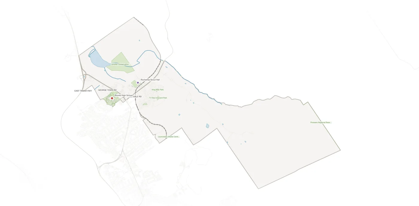 Rocherlea urban fabric map