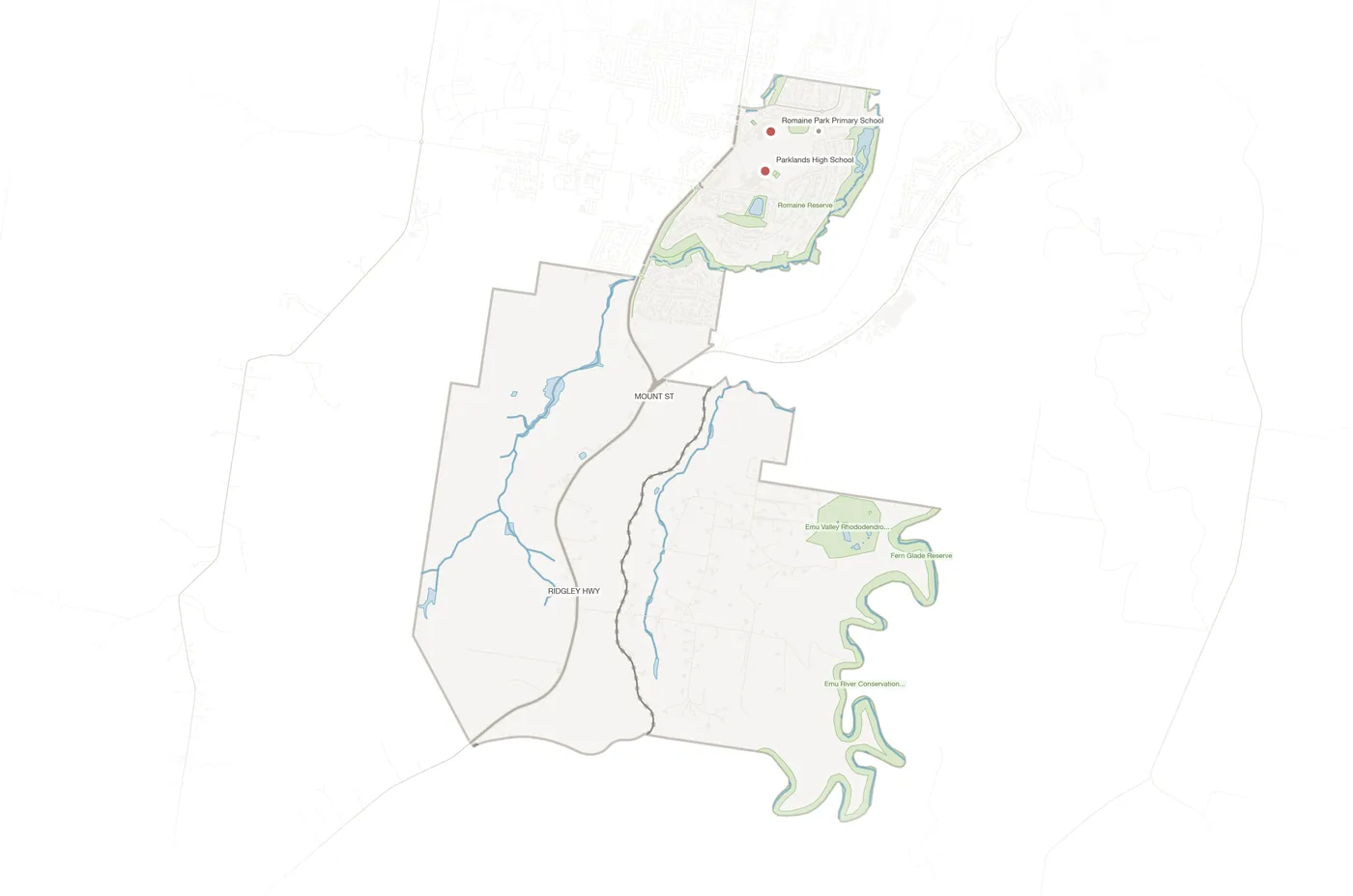 Romaine urban fabric map