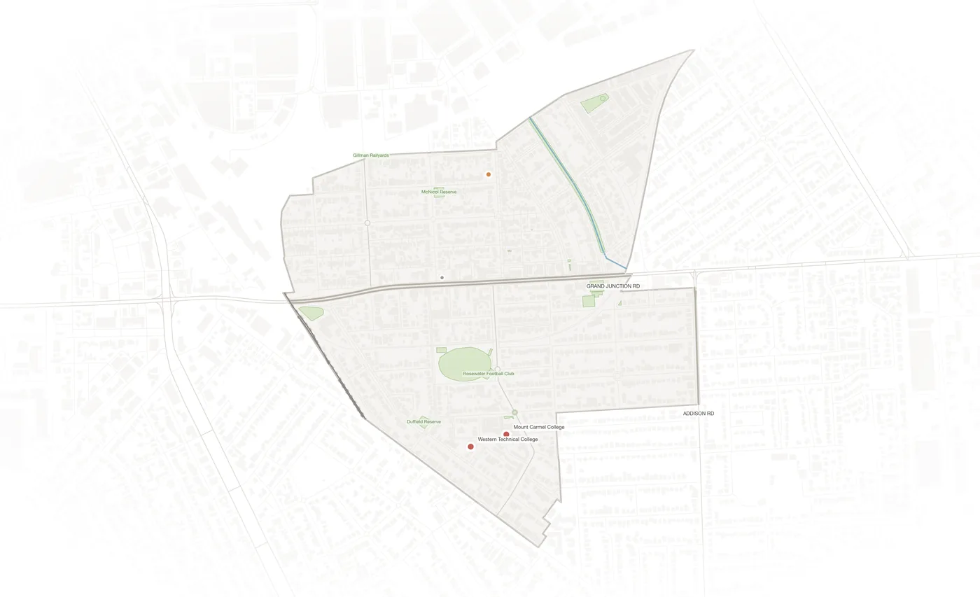 Rosewater urban fabric map