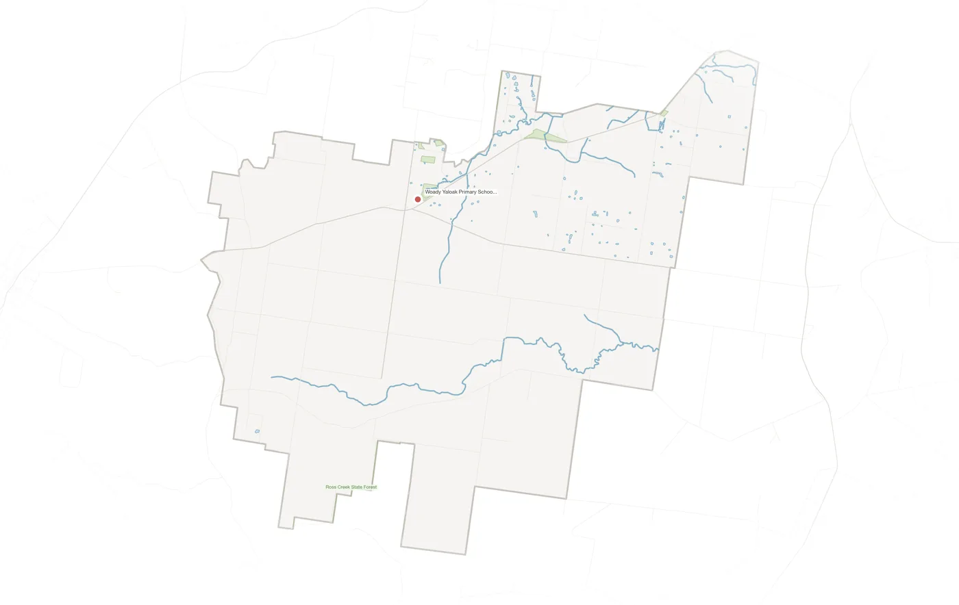 Ross Creek urban fabric map