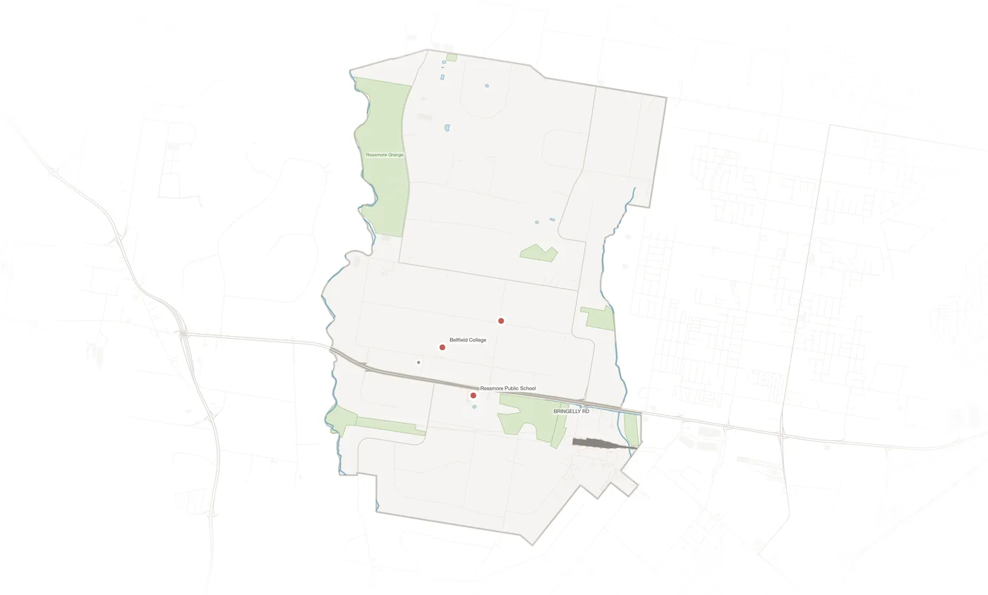 Rossmore urban fabric map