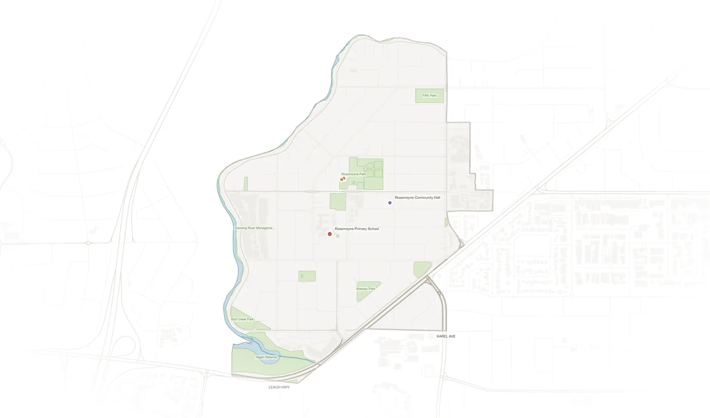 Rossmoyne urban fabric map