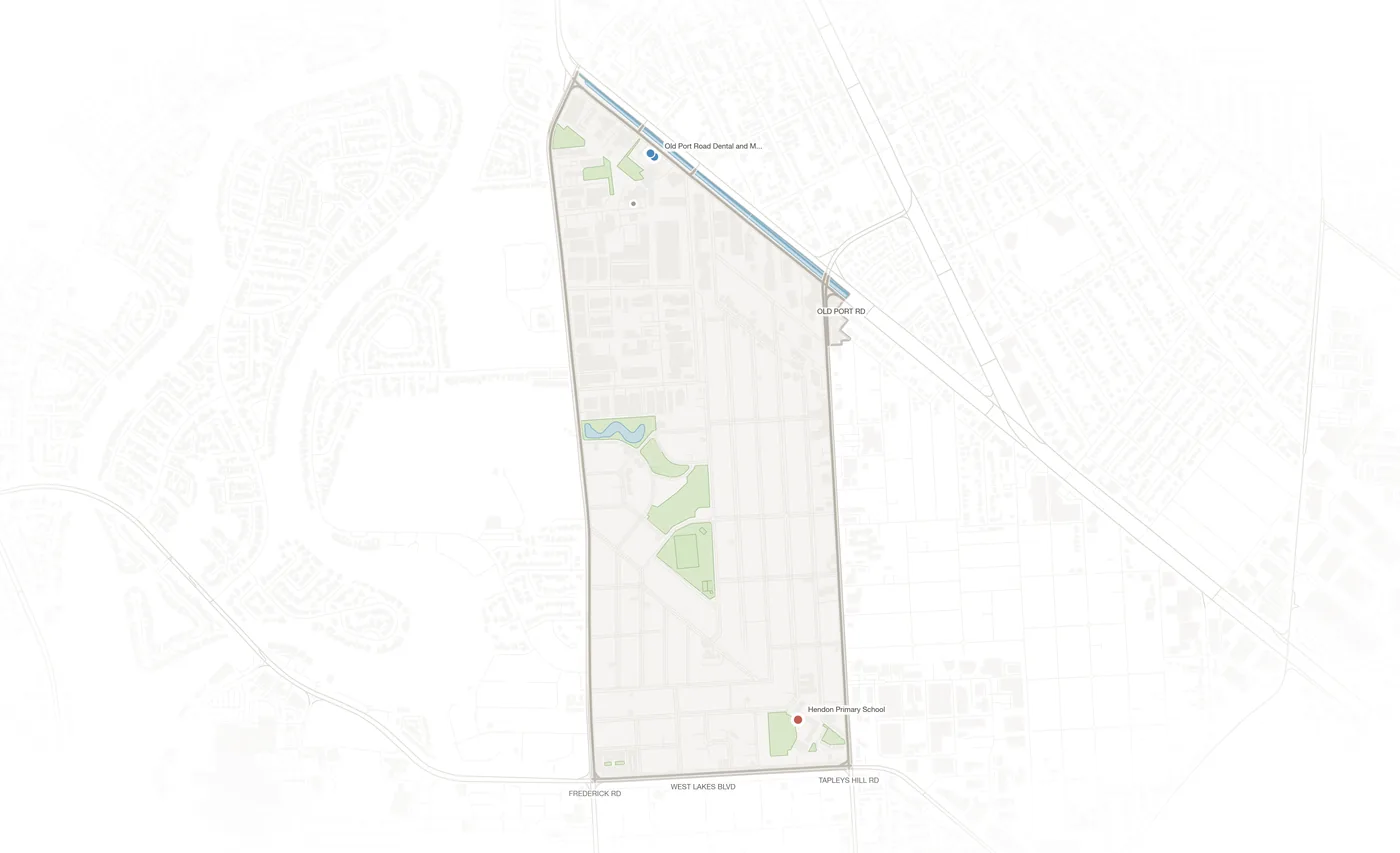 Royal Park urban fabric map