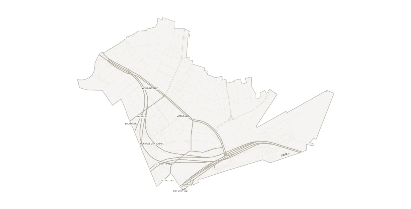Rozelle urban fabric map