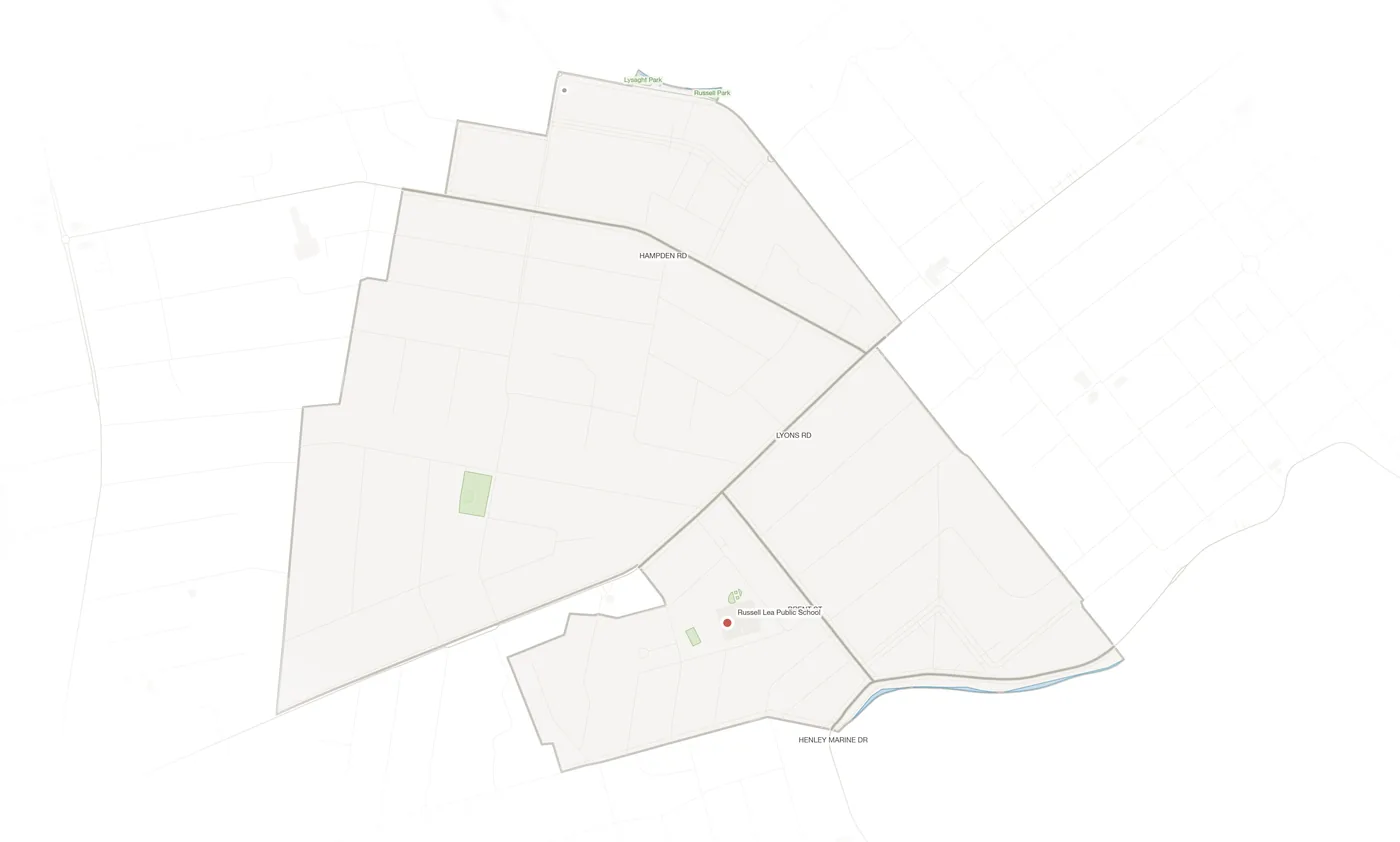 Russell Lea urban fabric map
