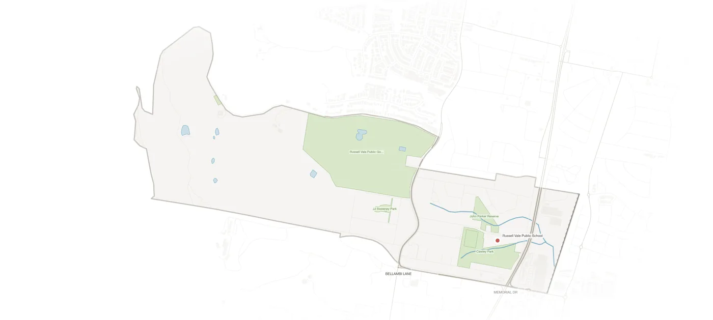 Russell Vale urban fabric map