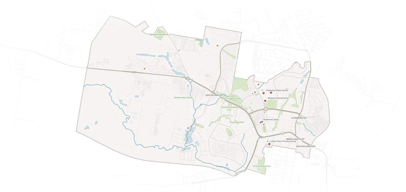 Rutherford urban fabric map