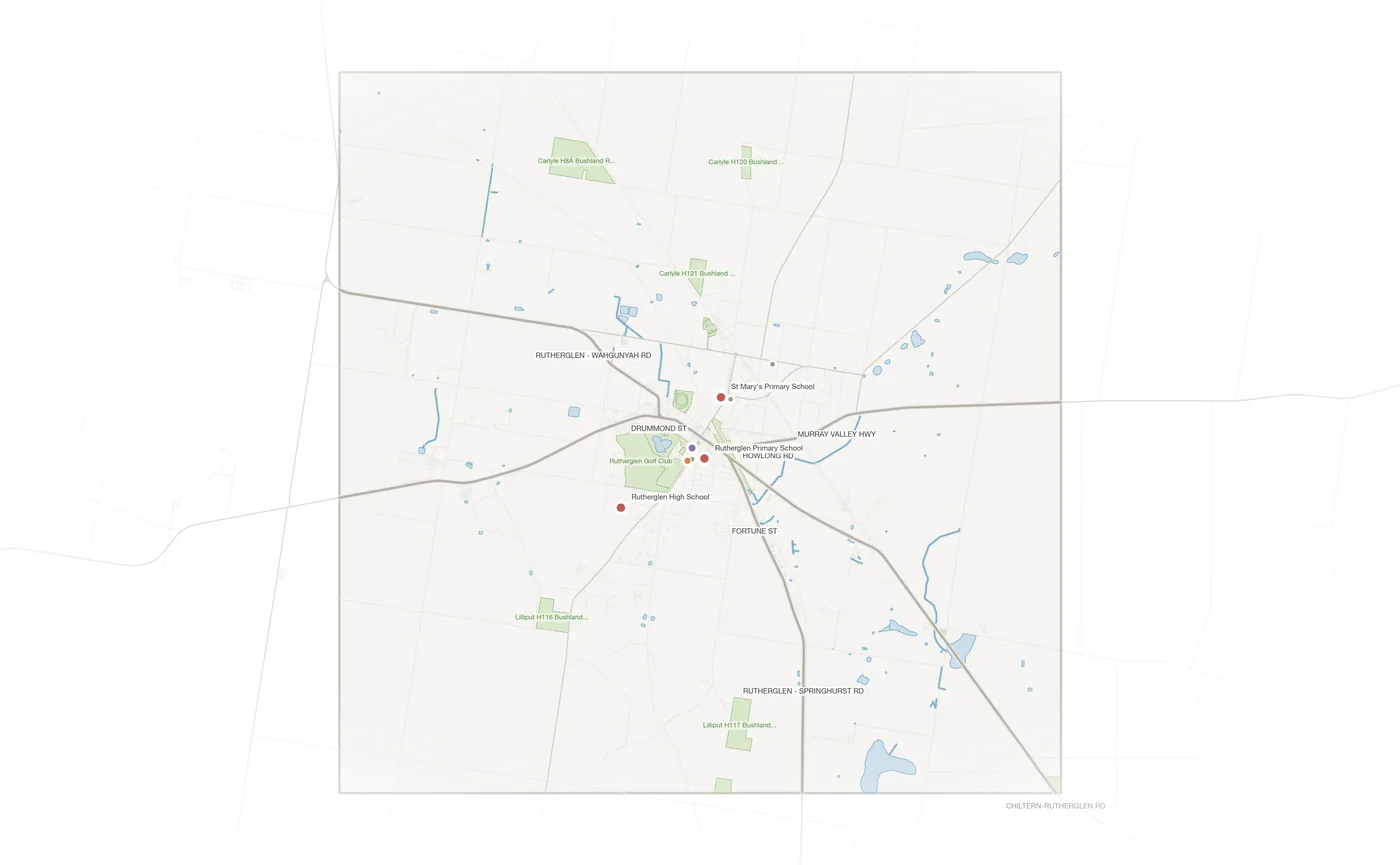 Rutherglen urban fabric map