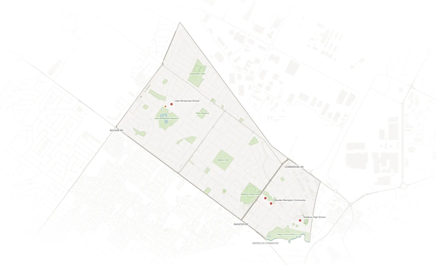 Salisbury North urban fabric map